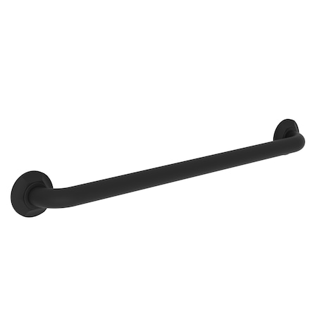 Newport Brass 27" L, Two Post, Solid Brass, 24" Grab Bar in Flat Black, Flat Black 1200-3924/56